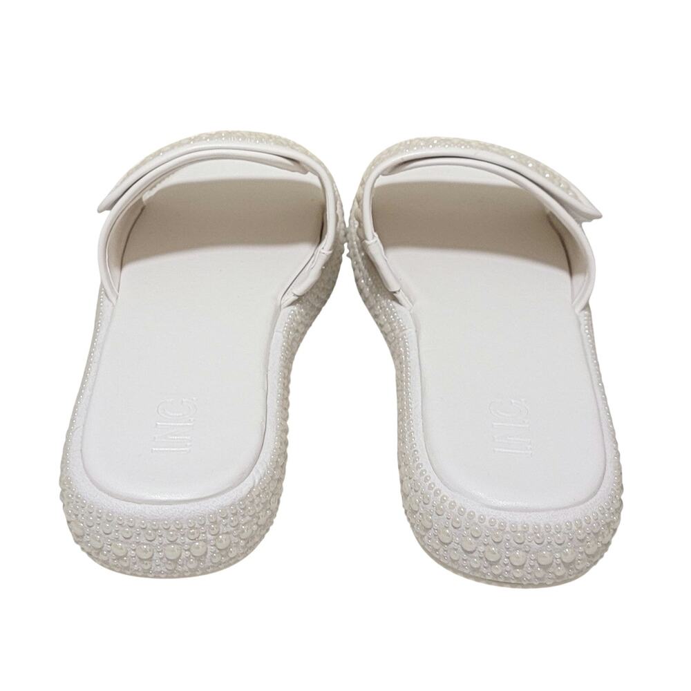 INC International Concepts White Embellished Sandals - Picture 3 of 5